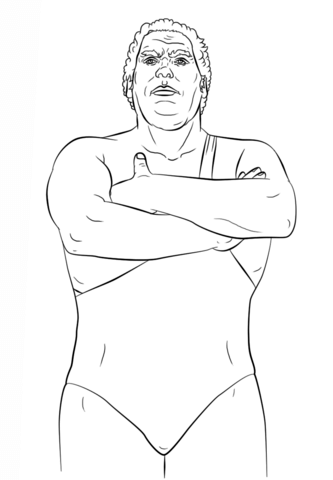 Wwe Andre The Giant Coloring Page